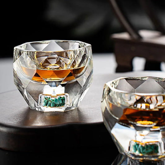 Faceted crystal shot glass — product photo 2