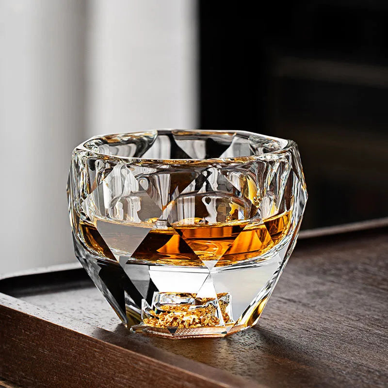 Faceted crystal shot glass — product photo 3