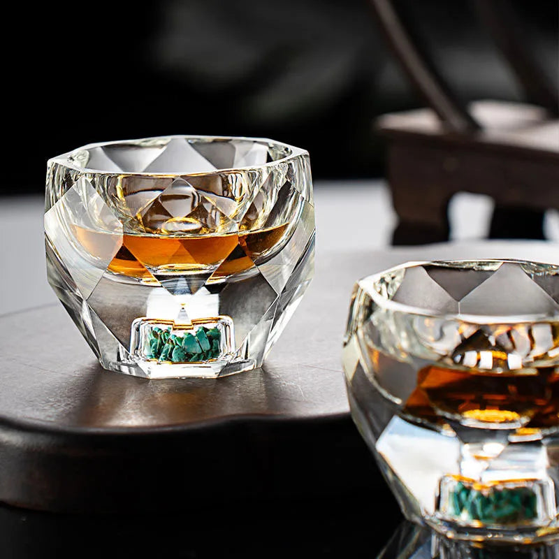 Faceted crystal shot glass — product photo 2