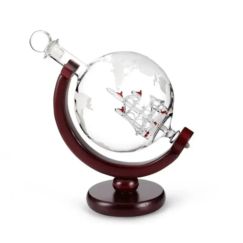 Globe whiskey decanter set — product photo 7