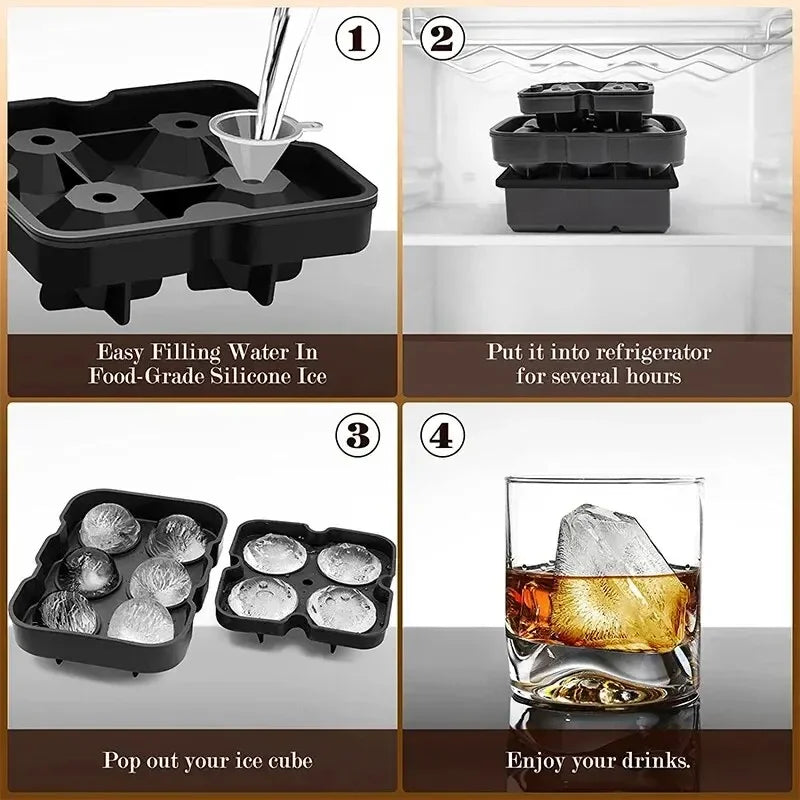 Whiskey and cocktail ice molds — product photo 3