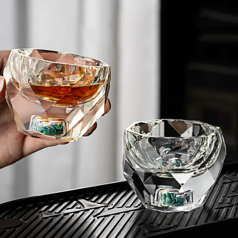 Faceted crystal shot glass — product photo 5